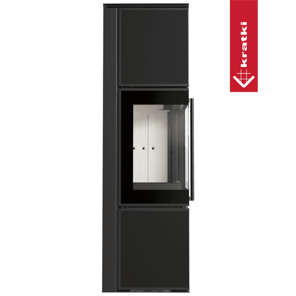 Piec stalowy koza KRATKI TORA/M 8 kW Ø 150 spiek Nero Assoluto