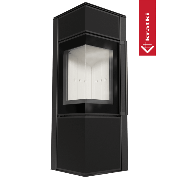 Piec stalowy koza KRATKI TORA/S 8 kW Ø 150 spiek Nero Assoluto