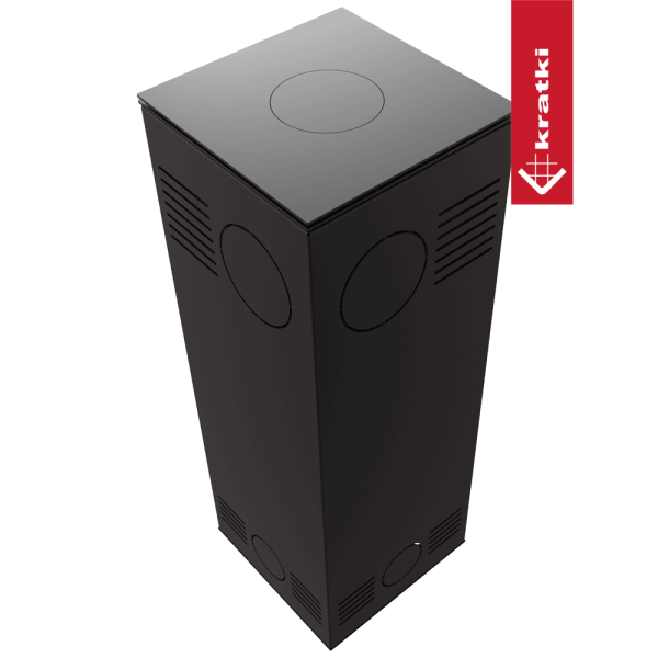 Piec stalowy koza KRATKI TORA/S 8 kW Ø 150 spiek Nero Assoluto