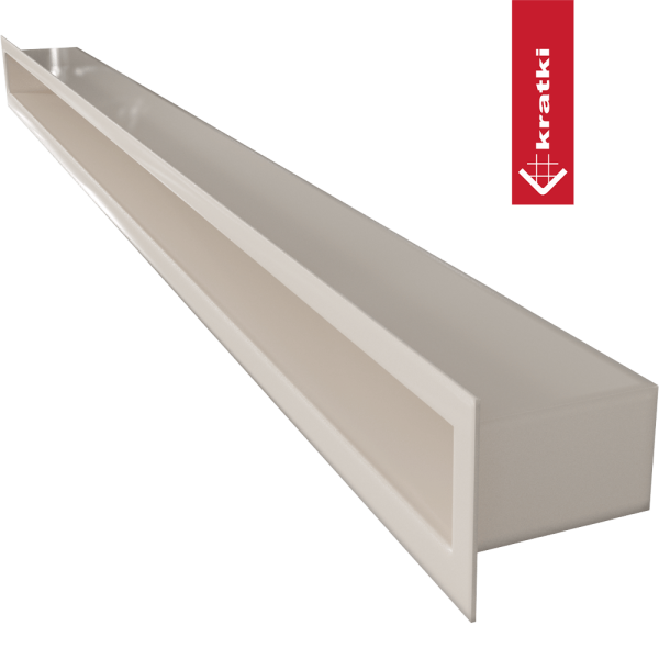 Kratka wentylacyjna kominkowa TUNEL 6x100 kremowa