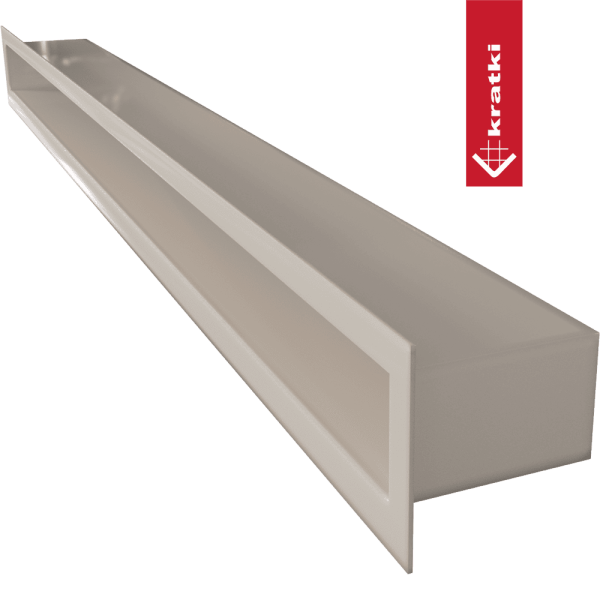 Kratka wentylacyjna kominkowa TUNEL 6x80 kremowa