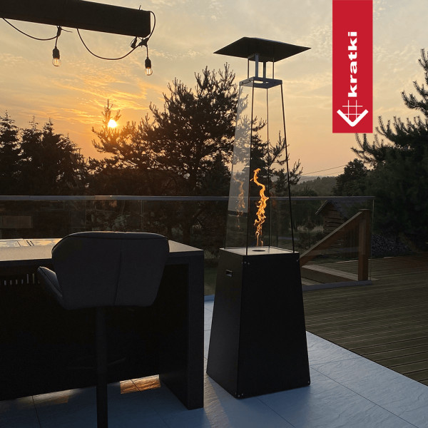 Ogrzewacz gazowy Umbrella BS czarny 12 kW Zestaw