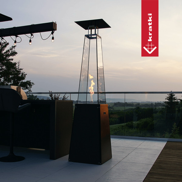 Ogrzewacz gazowy Umbrella BS czarny 12 kW Zestaw