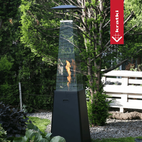 Ogrzewacz gazowy Umbrella BS stalowy czarny 12 kW Zestaw