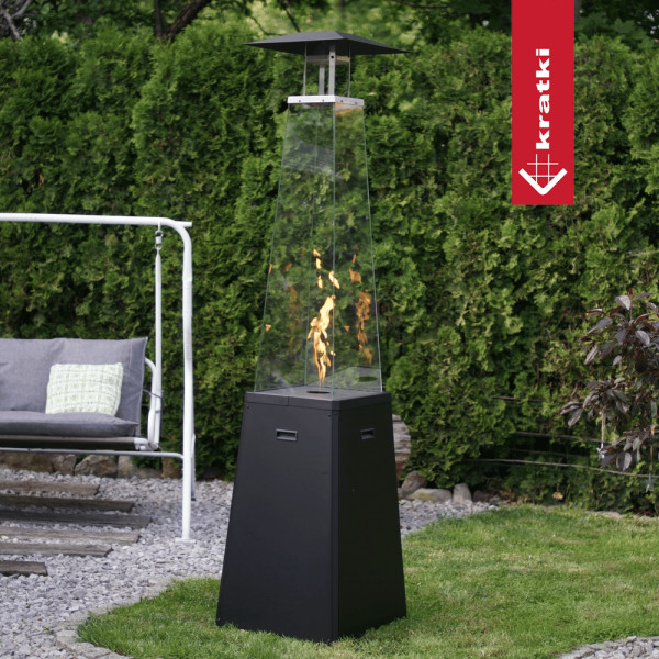 Ogrzewacz gazowy Umbrella BS stalowy czarny 12 kW Zestaw