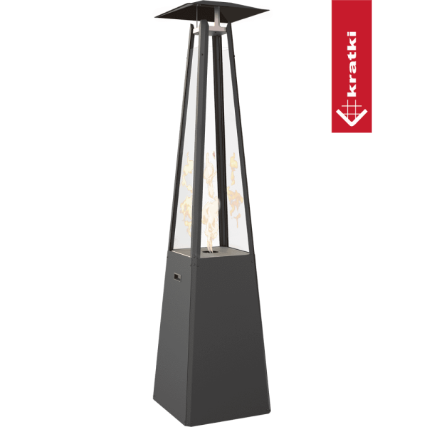 Ogrzewacz gazowy Umbrella stalowy czarny 12 kW Zestaw