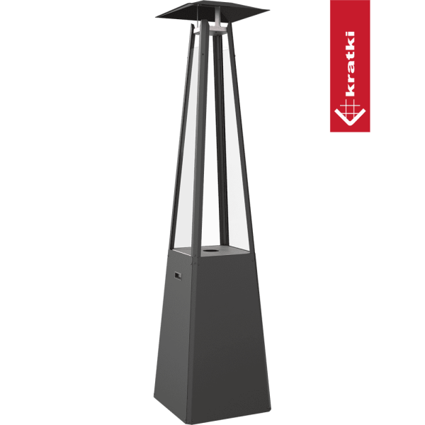 Ogrzewacz gazowy Umbrella stalowy czarny 12 kW Zestaw