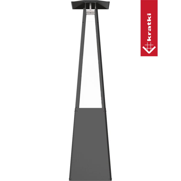 Ogrzewacz gazowy Umbrella stalowy czarny 12 kW Zestaw