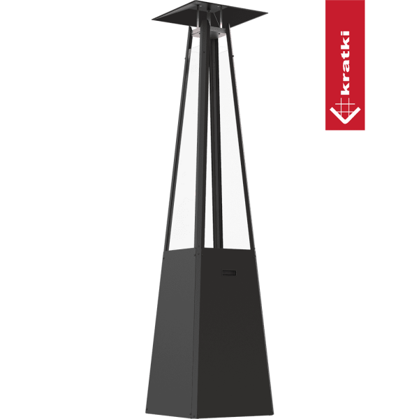 Ogrzewacz gazowy Umbrella stalowy czarny 12 kW Zestaw