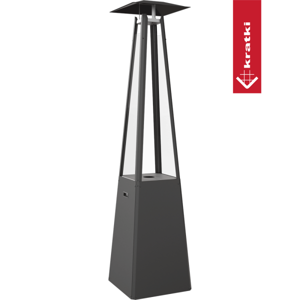 Ogrzewacz gazowy Umbrella stalowy czarny 12 kW kpl