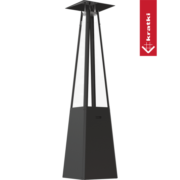 Ogrzewacz gazowy Umbrella stalowy czarny 12 kW kpl