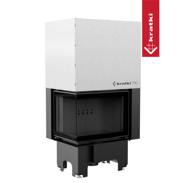 Kominek powietrzny stalowy KRATKI VNL 610/430 9 kW Ø 200 Gilotyna czarne wyłożenie