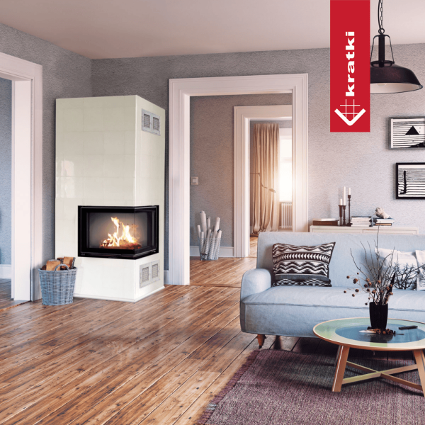 Kominek powietrzny stalowy KRATKI VNL 700/480 12 kW Ø 200 Gilotyna