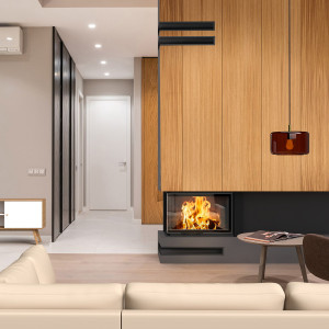 Kominek powietrzny stalowy KRATKI VNL 810/410 14 kW Ø 200 Gilotyna