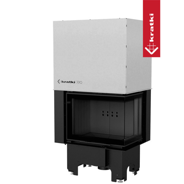 Kominek powietrzny stalowy KRATKI VNP 610/430 9 kW Ø 200 Gilotyna czarne wyłożenie