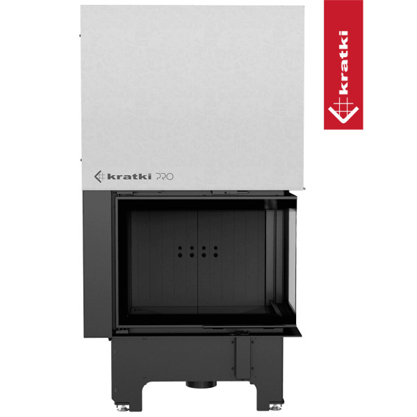 Kominek powietrzny stalowy KRATKI VNP 700/480 12 kW Ø 200 Gilotyna czarne wyłożenie
