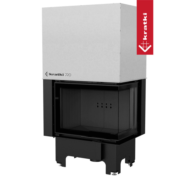 Kominek powietrzny stalowy KRATKI VNP 700/480 12 kW Ø 200 Gilotyna czarne wyłożenie
