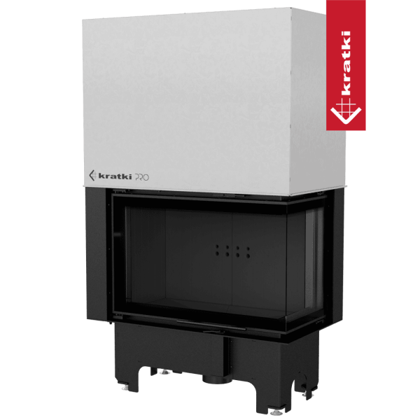 Kominek powietrzny stalowy KRATKI VNP 810/410 14 kW Ø 200 Gilotyna czarne wyłożenie