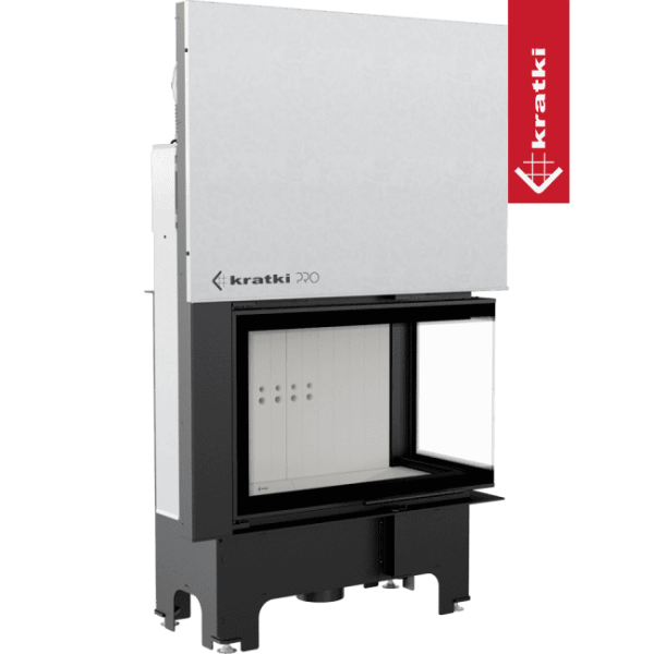 Inteligentny kominek powietrzny stalowy KRATKI VNP 810/410 14 kW Ø 200 Gilotyna MSK