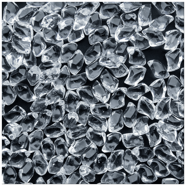 Kamyki ozdobne FIRE GLASS - kryształ transparentny
