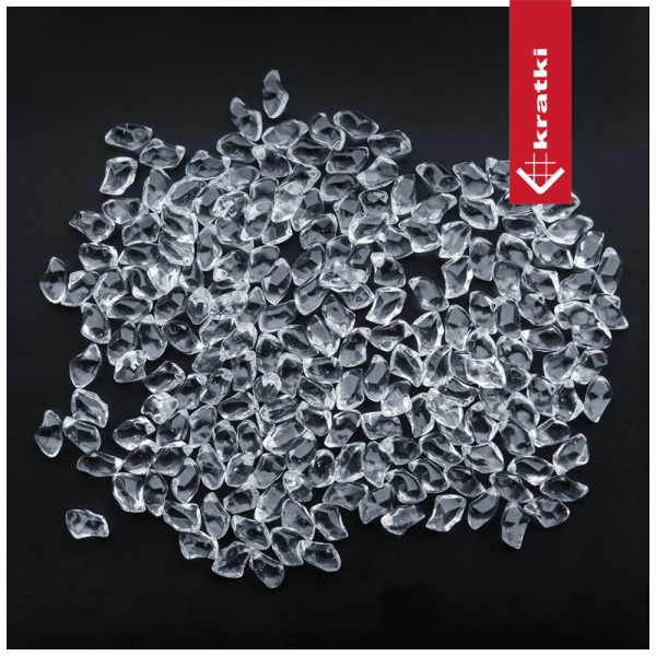 Kamyki ozdobne FIRE GLASS - kryształ transparentny