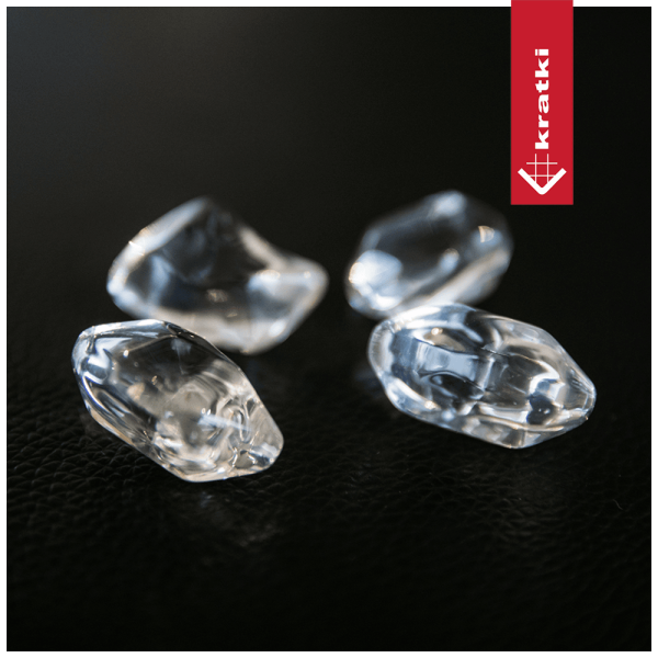Kamyki ozdobne FIRE GLASS - kryształ transparentny