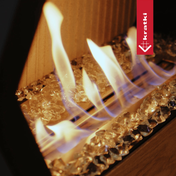Kamyki ozdobne FIRE GLASS - kryształ transparentny