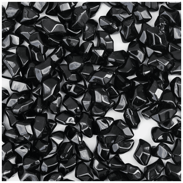 Kamyki ozdobne FIRE GLASS - kryształ czarny