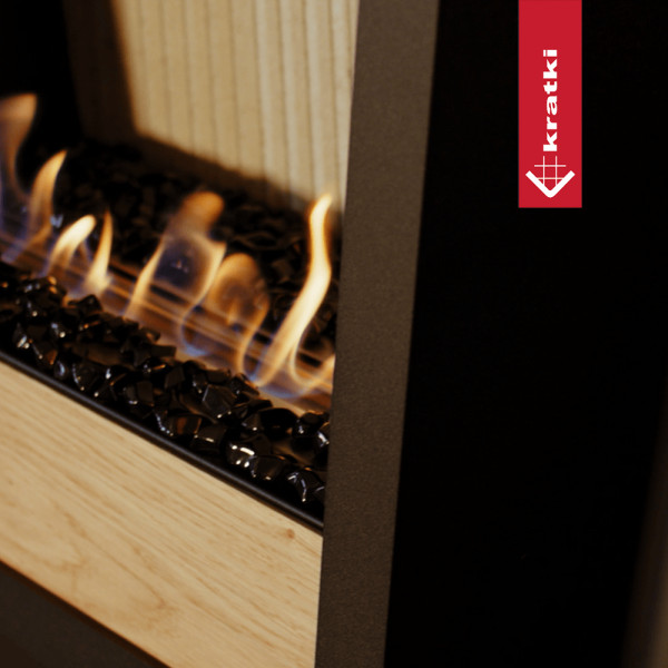 Kamyki ozdobne FIRE GLASS - kryształ czarny