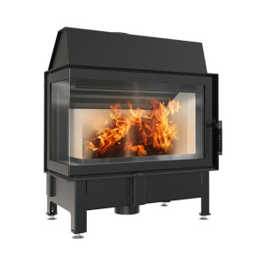 Kominek powietrzny stalowy KRATKI ZIBI lewy BS 11 kW Ø 180 z pyrolizą