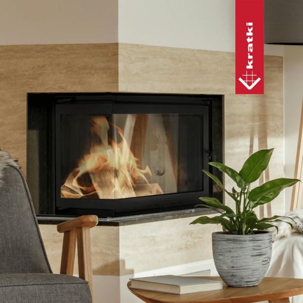 Kominek powietrzny żeliwny KRATKI ZUZIA lewy BS 15 kW Ø 200