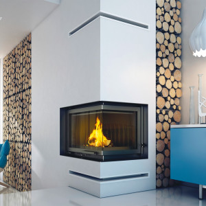 Kominek powietrzny żeliwny KRATKI ZUZIA prawy BS 15 kW Ø 200