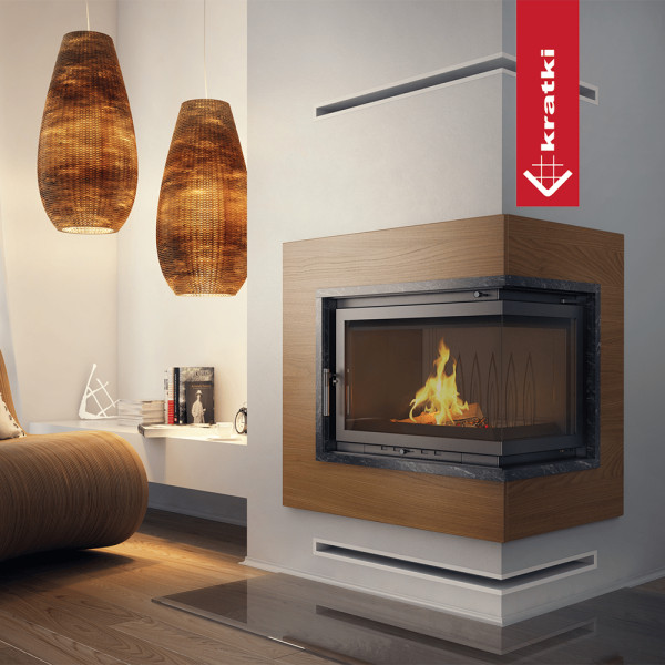 Kominek powietrzny żeliwny KRATKI ZUZIA prawy BS 15 kW Ø 200