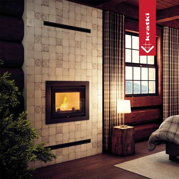 Kominek z płaszczem wodnym KRATKI ZUZIA DECO 12 kW Ø 200