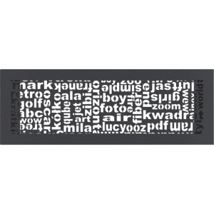 Kratka ABC grafitowa 17x49