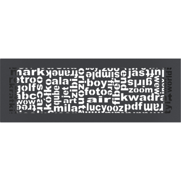 Kratka ABC grafitowa 17x49